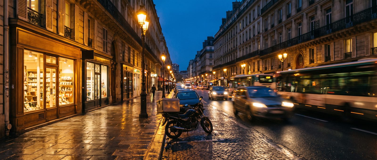 Delivery across the city at night